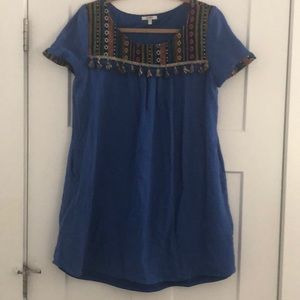Embroidered blue dress!